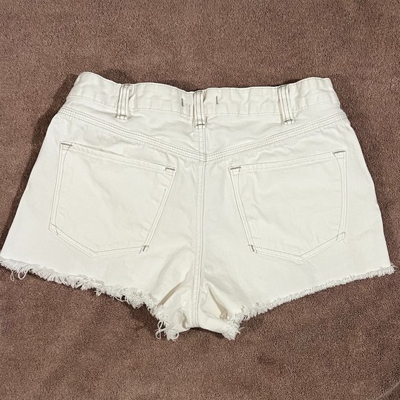 Free People White Cut Off Denim Shorts Excellent Like New Condition - Picture 2 of 5